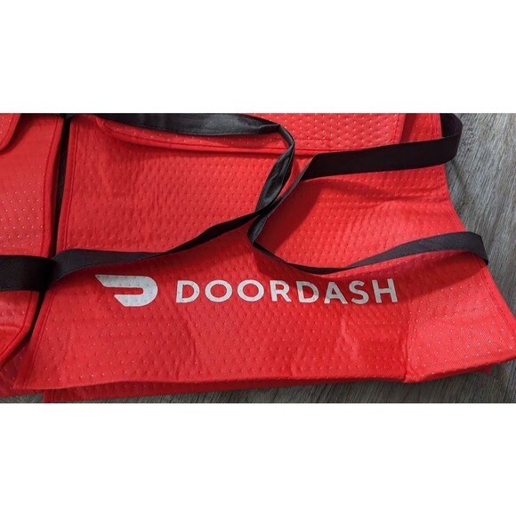 2x Doordash Large Insulated Pizza Delivery Bag Tote 19x19x5 Door Dash - Picture 2 of 3